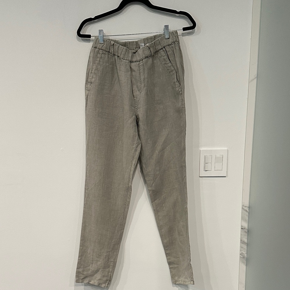 James Perse Linen elastic waist pant